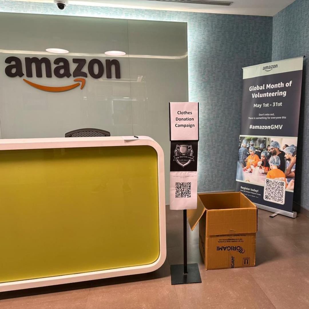 Amazon's Global Volunteering Month: Donations with Share At Door Step